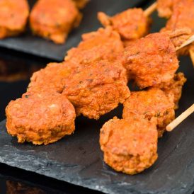 Chicken Satay Sticks with Wasabi Mayonnaise Recipe Image